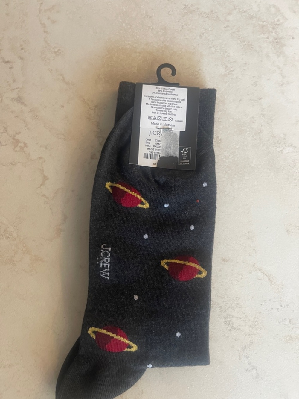 J CREW MENS SOCKS ONE SIZE - Picture 2 of 2